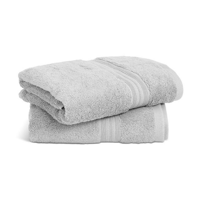 Sainsburys Habitat Egyptian 2 Pack Face Cloth - Silver