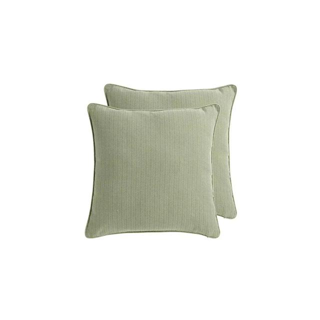 Habitat Herringbone Cushion Cover Moss Green 43x43cm Sainsbury's