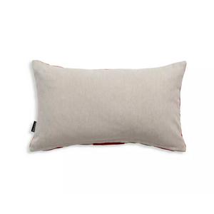 Habitat Velvet & Linen Stripe Cushion - Red - 30x50cm - gallery image 4