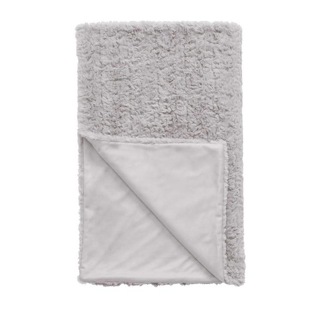 Grey faux fur throw sainsbury's sale