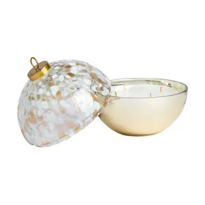 Sainsbury's Home Gold Confetti Large Bauble Candle - Xmas Spice