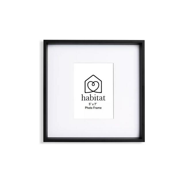 Habitat Oversized Mount Photo Frame - Black - 5x7"