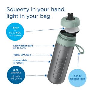 BRITA Sports Water Filter Bottle Model Active - Dark Green - 600ml - gallery image 3