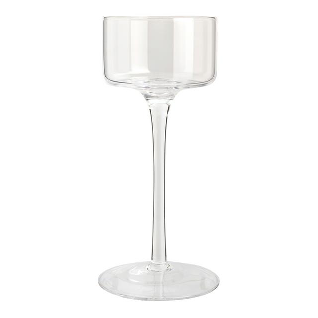 Habitat Medium Clear Long Stem Glass Pillar Holder
