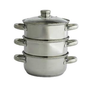 Sainsbury's Home 18cm 3 Tier Stainless Steel Steamer - gallery image 3