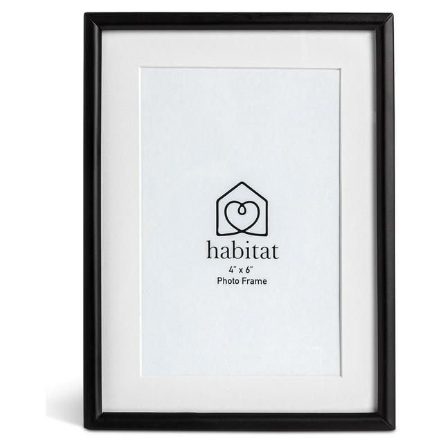 Habitat Skinny Metal Picture Frame - Black - 19x14cm - gallery image 1
