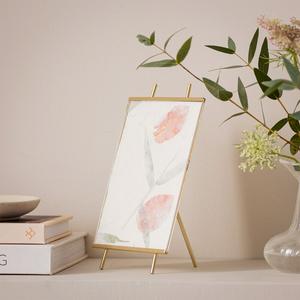 Habitat Glass Easel Photo Frame - Gold - 18x10cm - gallery image 2