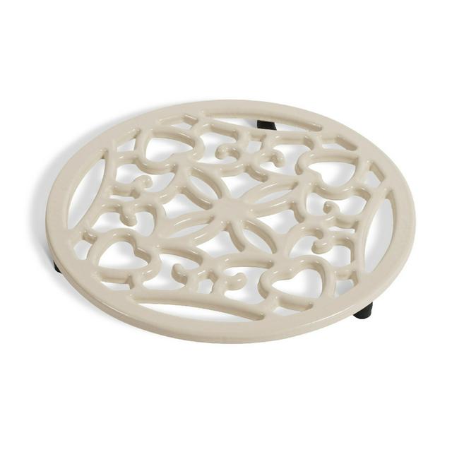 Habitat Cast Iron Trivet - Cream