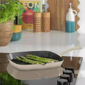Habitat 23cm Cast Iron Griddle Pan - Cream - gallery image 2