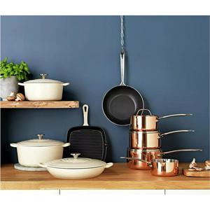 Habitat 23cm Cast Iron Griddle Pan - Cream - gallery image 5