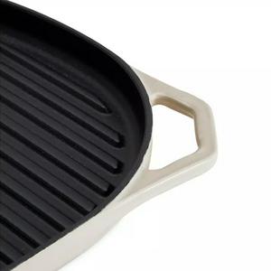 Habitat Large Cast Iron Grill Pan - Cream - gallery image 3
