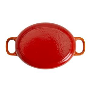 Habitat 4.7 Litre Cast Iron Oval Casserole Dish - Orange - gallery image 5