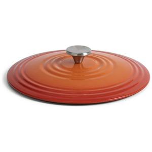 Habitat 4 Litre Cast Iron Shallow Casserole Dish - Orange - gallery image 3