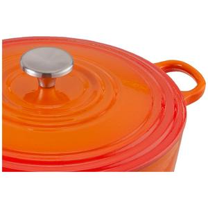 Habitat 3.3 Litre Cast Iron Casserole Dish - Orange - gallery image 2