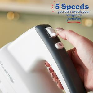 Russell Hobbs Go Create White Electric Hand Mixer 27520 - gallery image 3