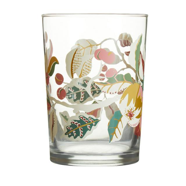 Habitat x Sanderson National Trust Berries Hiball Glass