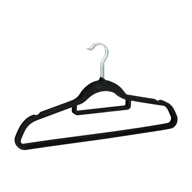 Habitat Black Flock Hangers 3 Pack