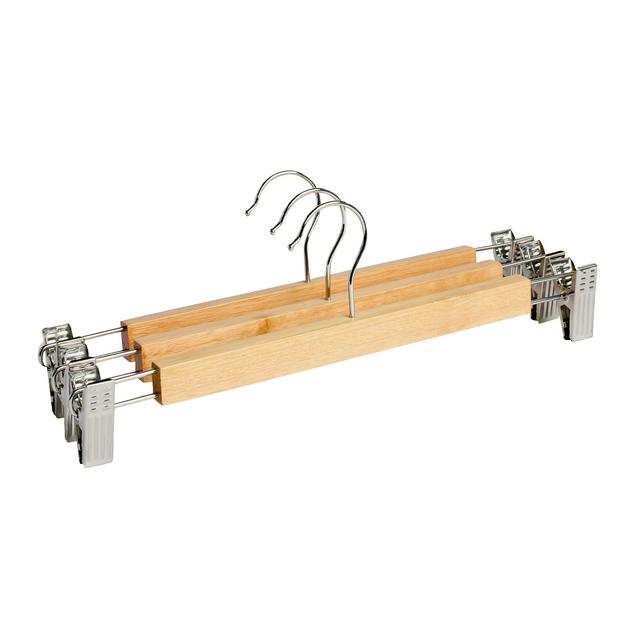 Habitat Wooden Clip Trouser Hangers 3 Pack