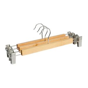 Habitat Wooden Clip Trouser Hangers 3 Pack
