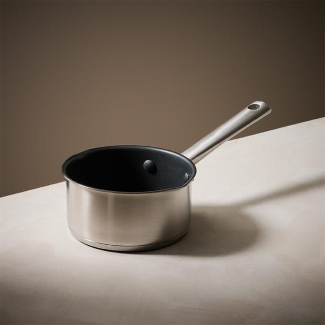 Habitat ellipse brushed stainless steel 14cm milk pan