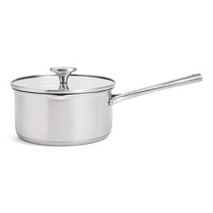 Habitat Ellipse Brushed Stainless Steel 18cm Saucepan - gallery image 2