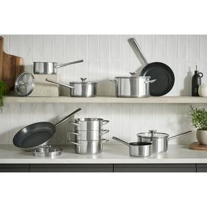 Habitat Ellipse Brushed Stainless Steel 28cm Frying Pan - gallery image 2