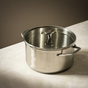 Habitat Ellipse Brushed Stainless Steel Stock Pot - gallery image 2