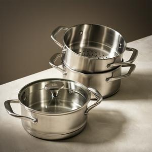 Habitat Ellipse Brushed 3 Tier Stainless Steel Steamer - gallery image 2