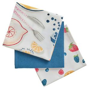 Sainsbury s Home Pack of 3 Pancake Tea Towels Sainsbury s