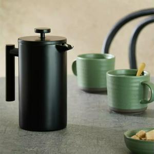 Habitat Double Walled 8 Cup 1000ml Cafetiere - Black - gallery image 2
