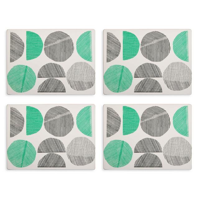 Habitat pack of 4 Linear Circles Placemats