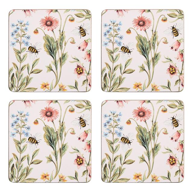 Sainsburys Home Bee Floral Corkback Set of 4 Coasters