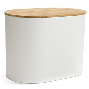 Habitat Embossed Text Carbon Steel Bread Bin - gallery image 2