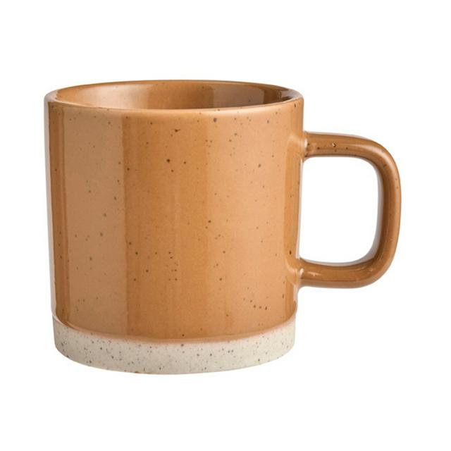 Habitat Camel Gloss Raw Edge Espresso Stoneware Mug