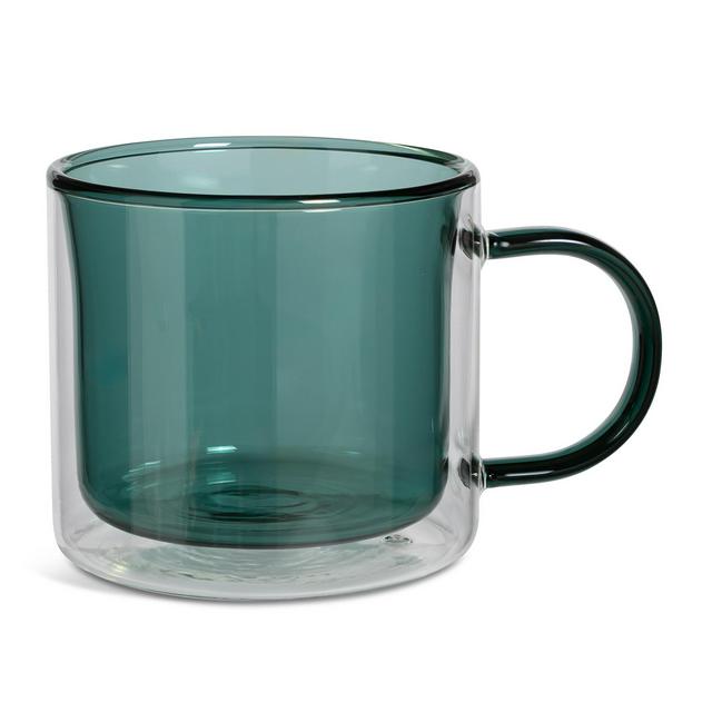 Habitat Double Walled Mug - Green
