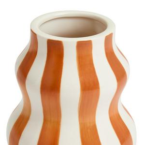 Habitat Hand Painted Rust Stripe Vase - gallery image 4