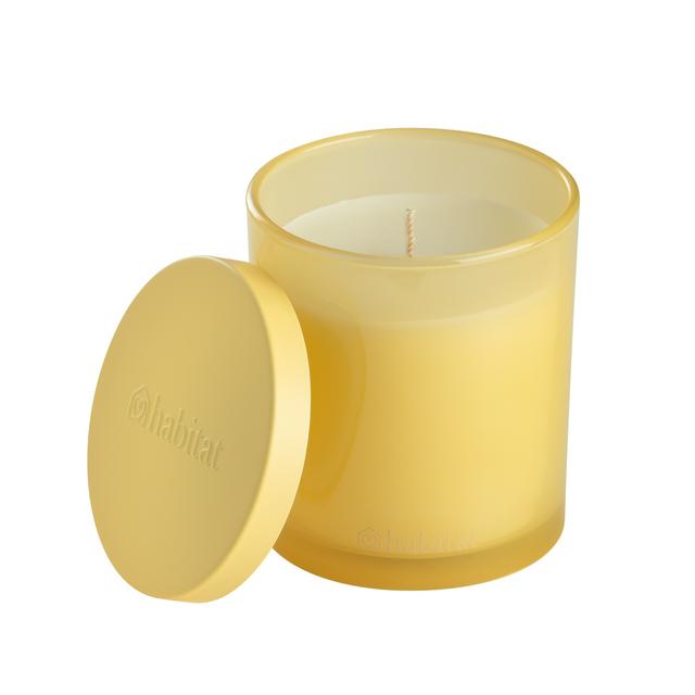 Habitat Scented Small Candle with Lid - Lemon & Mimosa