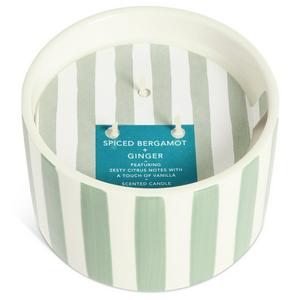 Habitat Scented Green Ceramic Large Candle - Spiced Bergamot & Ginger - gallery image 2