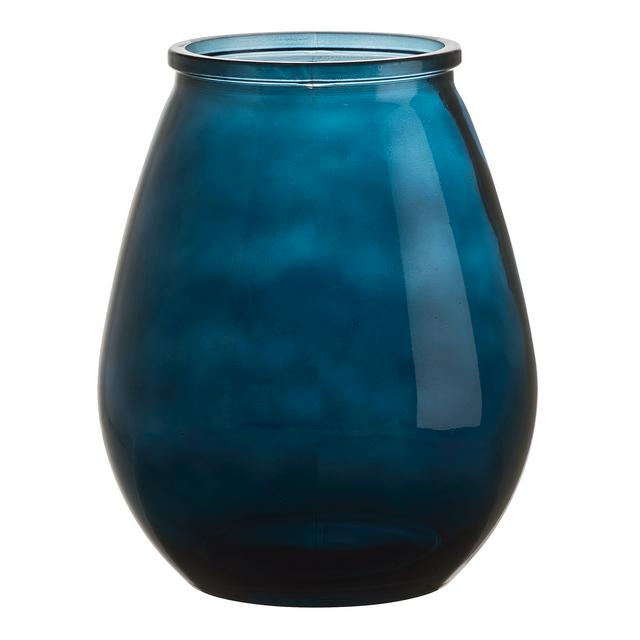 Habitat Recycled Scented Glass Sencilla Vase - Patchouli & Amber - Blue