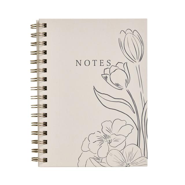 Sainsbury's Home A5 Floral Outline Wiro Notebook