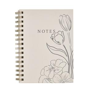 Sainsbury's Home A5 Floral Outline Wiro Notebook