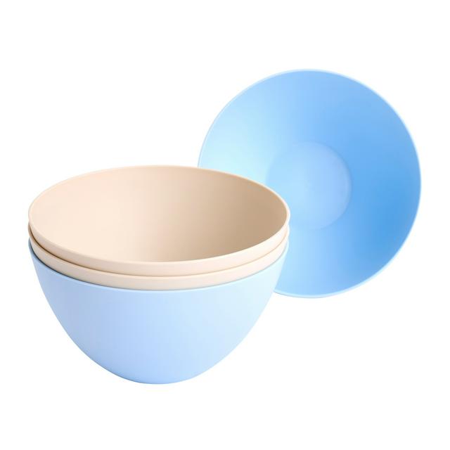 Sainsbury's Home Pack of 4 Reusable Recyclable Plastic Bowls