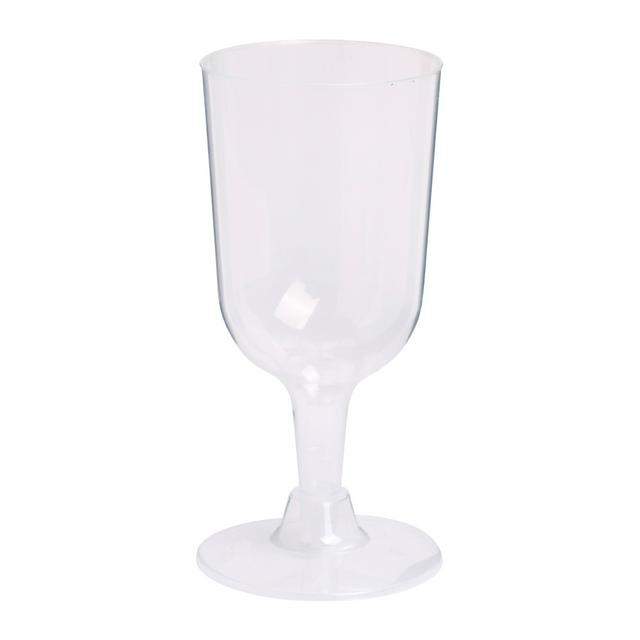 Sainsbury's Home Pack of 10 Reusable Recyclable Clear Plastic Wine Glasses - 170ml