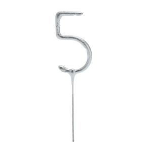 Silver Number Sparklers 5
