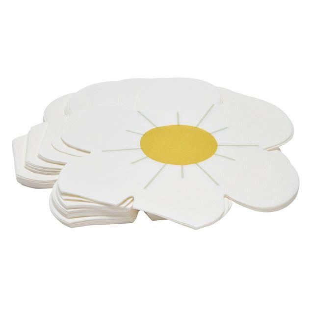 Sainsbury's Home Pack of 20 3ply Daisy Flower Paper Napkins - 33cm - gallery image 1