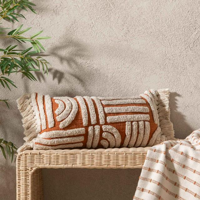 Habitat Tufted? Cushion - Rust - 30x60 - gallery image 1