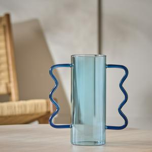 Habitat Wiggle Handled Vase - Blue - gallery image 2