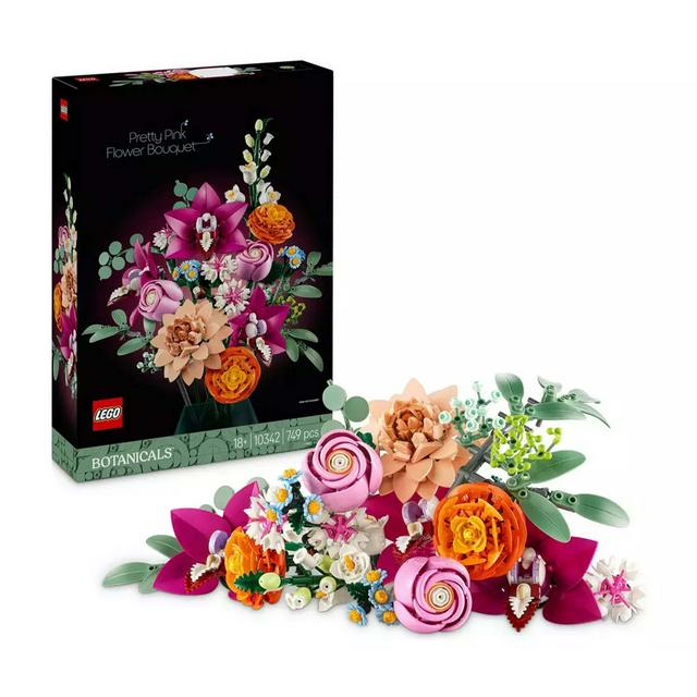 LEGO Botanicals Pretty Pink Flower Bouquet Decor Set 10342