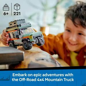 LEGO City Off-Road 4x4 Mountain Truck Toy Vehicle Set 60447 - gallery image 2