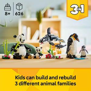 LEGO Creator 3in1 Wild Animals: Panda Family Toy Set 31165 - gallery image 2